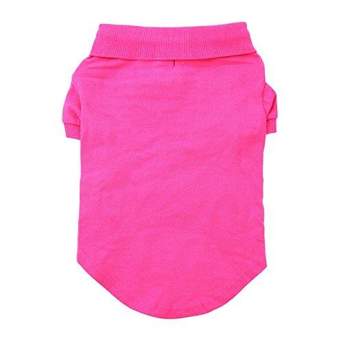 Doggie Design Solid Dog Polo Shirt (Raspberry Sorbet, L)