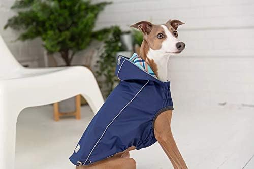 Gf Pet Navy Reversible Elasto-Fit Dog Raincoat, X-Large