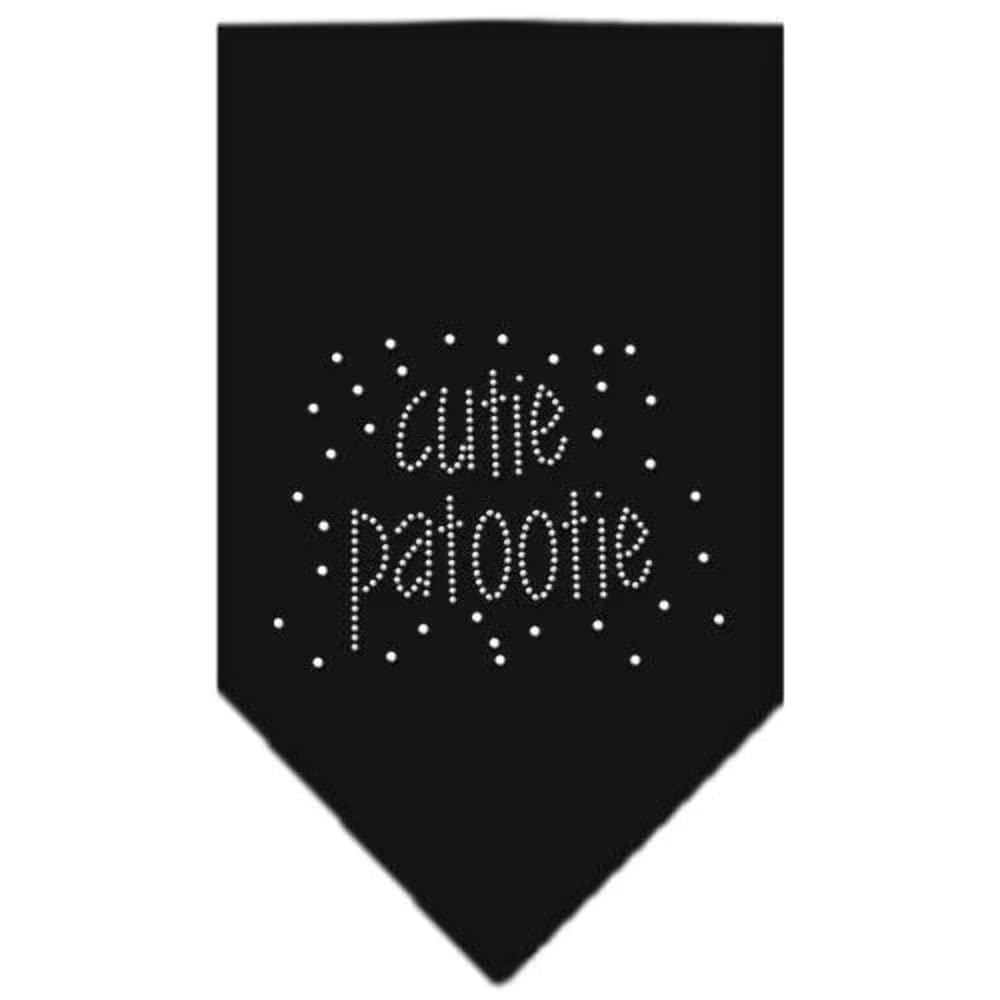Mirage Pet Products Cutie Patootie Rhinestone Bandana, Large, Navy Blue