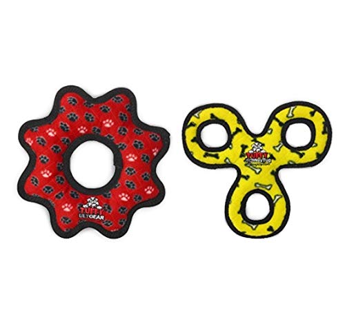 TUFFY - World s Tuffest Soft Dog Toy - Junior 3 Way Tug - Squeakers - Multiple Layers. Made Durable, Strong & Tough. Interactiv
