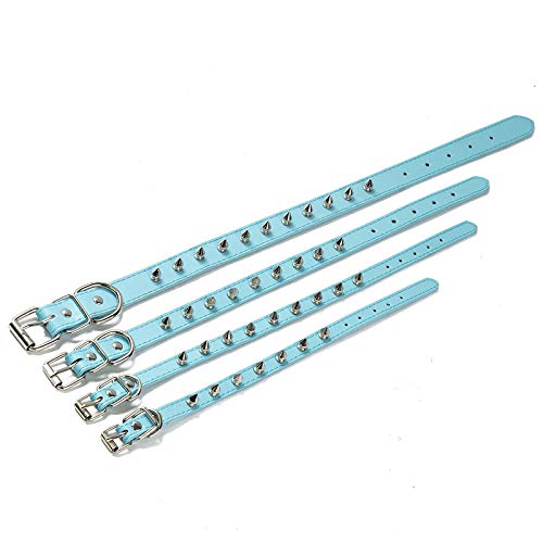 Dog Collar With Spikes, Girl'S Spiked Cat Collars Pu Leather Mushrooms Rivet Studded Spiky Puppy Collars For Xs Small Medium Dog
