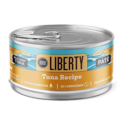 BIXBI Liberty Wet Cat Food Pat Variety Pack Featuring Chicken Recipe & Tuna Recipe - (2.75 Ounce Cans, Case of 12)