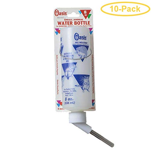 Oasis All Weather Small Animal Water Bottle 8 Oz - Pack Of 10