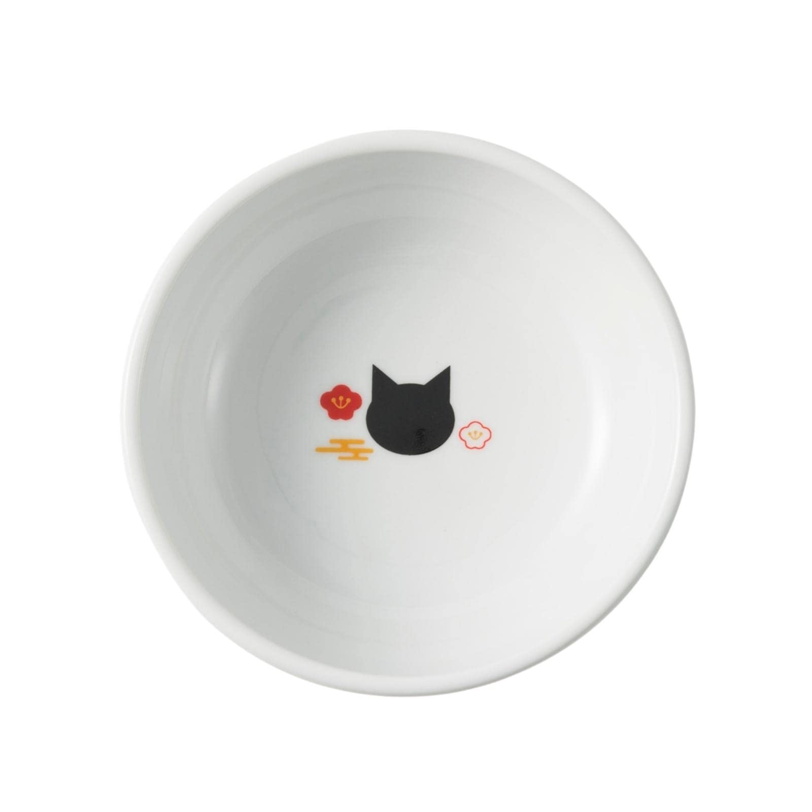 Necoichi Raised Cat Food Bowl - Ceramic Elevated Cat Bowl for Whisker & Neck Fatigue, Dishwasher Microwave Safe - Non-Slip & Ant
