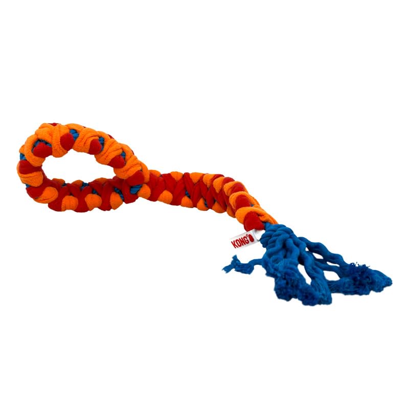 Kong Rope Rally Tug And Play Dog Toy - Woven Fleece Durable Toy For Shaking, Fetching, Tugging (Tug)