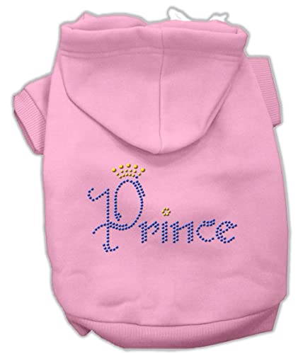 Mirage Pet Products Prince Rhinestone Hoodies, 20, Pink