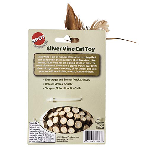 Spot Naturals/Silver Vine/Cat Toy/Assorted Figures/Chunky