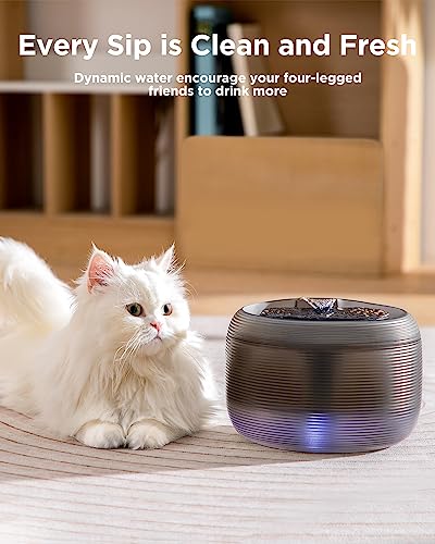 Feelneedy 12 Pack Cat Water Fountain Filter & 6 Pack Pump Sponges & 6 Pack Sound-Absorbing Sponges, Pet Water Fountain Filter For 84 Fl Oz/2.5L Cat Water Fountain (F-016B)