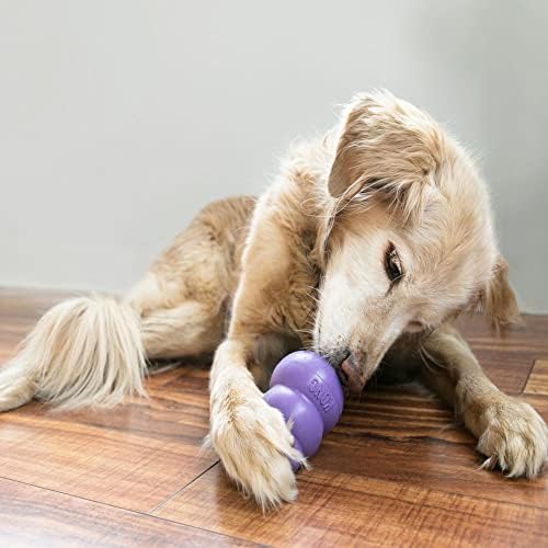 KONG Senior - Dog Toy with Gentle, Natural Rubber - Durable Dog Toy for Older Dogs - Use Treats with Stuffable Chew Toy - Treat