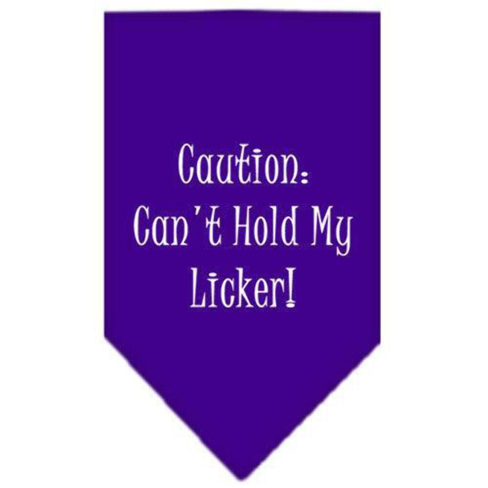 Mirage Pet Products Can't Hold My Licker Screen Print Bandana for Pets, Small, White