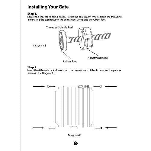vmaisi 4 Pack 8MM Baby Gate Threaded Spindle Rods, Black Replacement Parts Kit for Dog Pressure Mounted Safety Gates