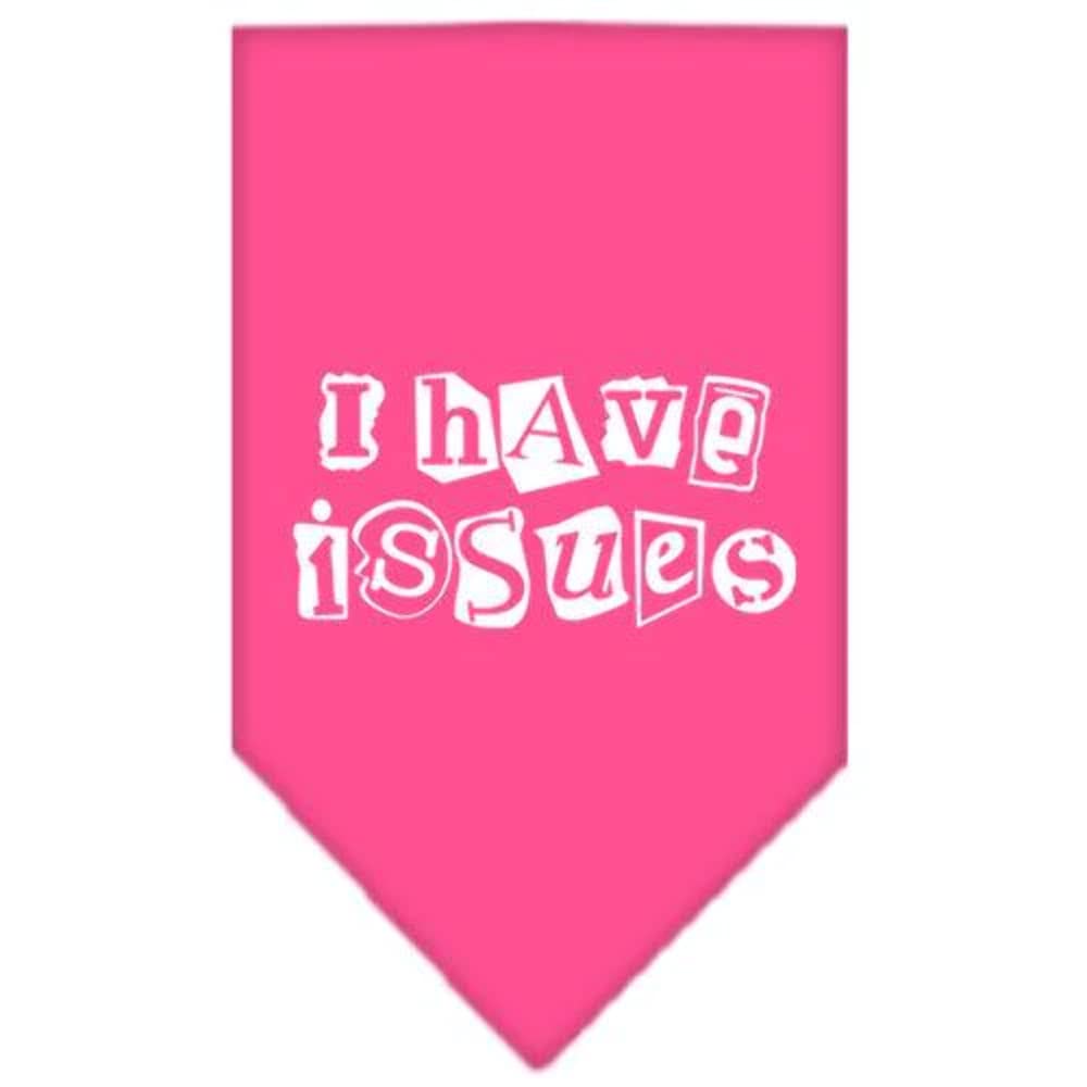 Mirage Pet Products I Have Issues Screen Print Bandana for Pets, Large, Purple