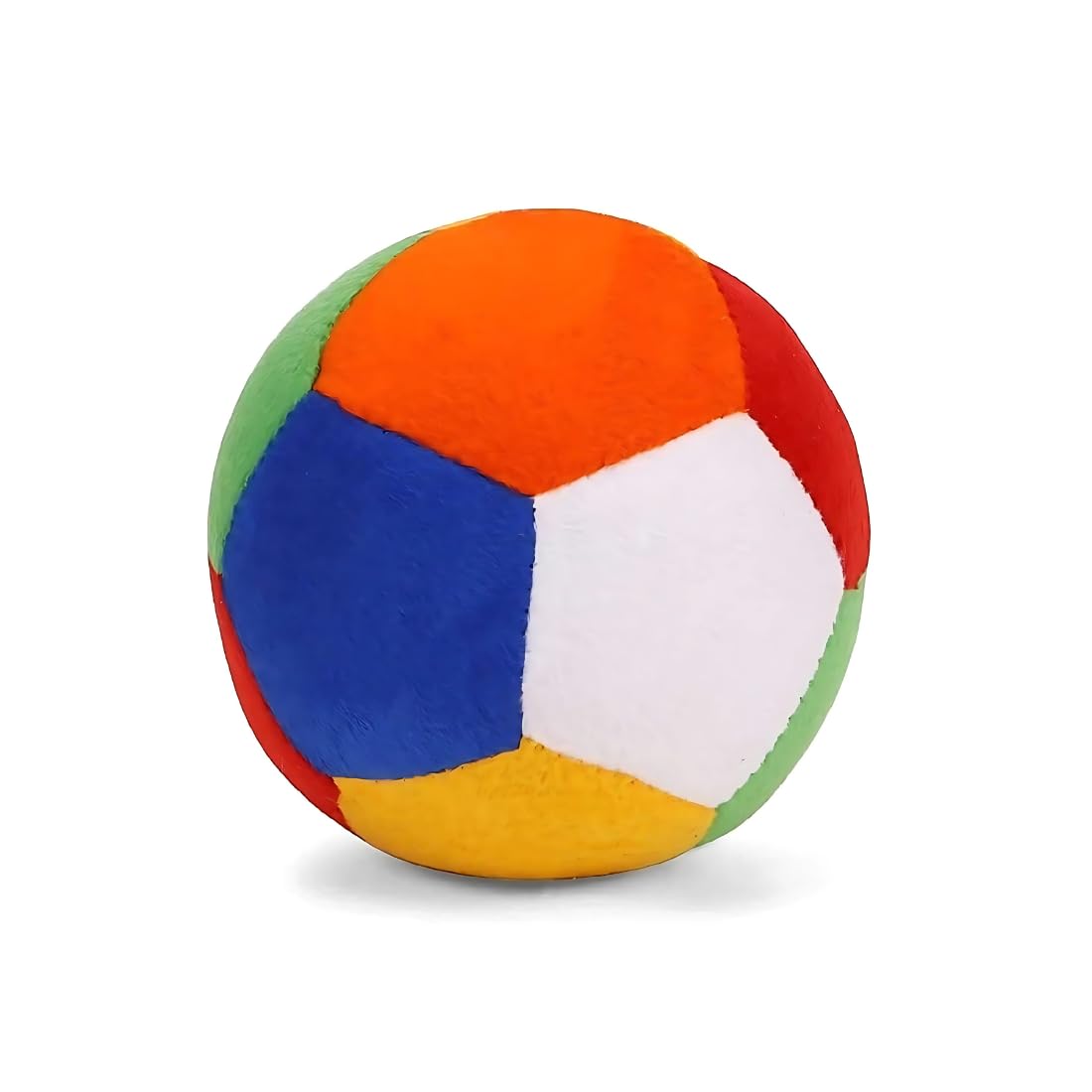 PET FUN Multicolor Stuffed Soft Ball with Rattle Sound for Dogs, Puppies & Cats | Velvet Plush Pet Toy (Small) | Exercise & Trai