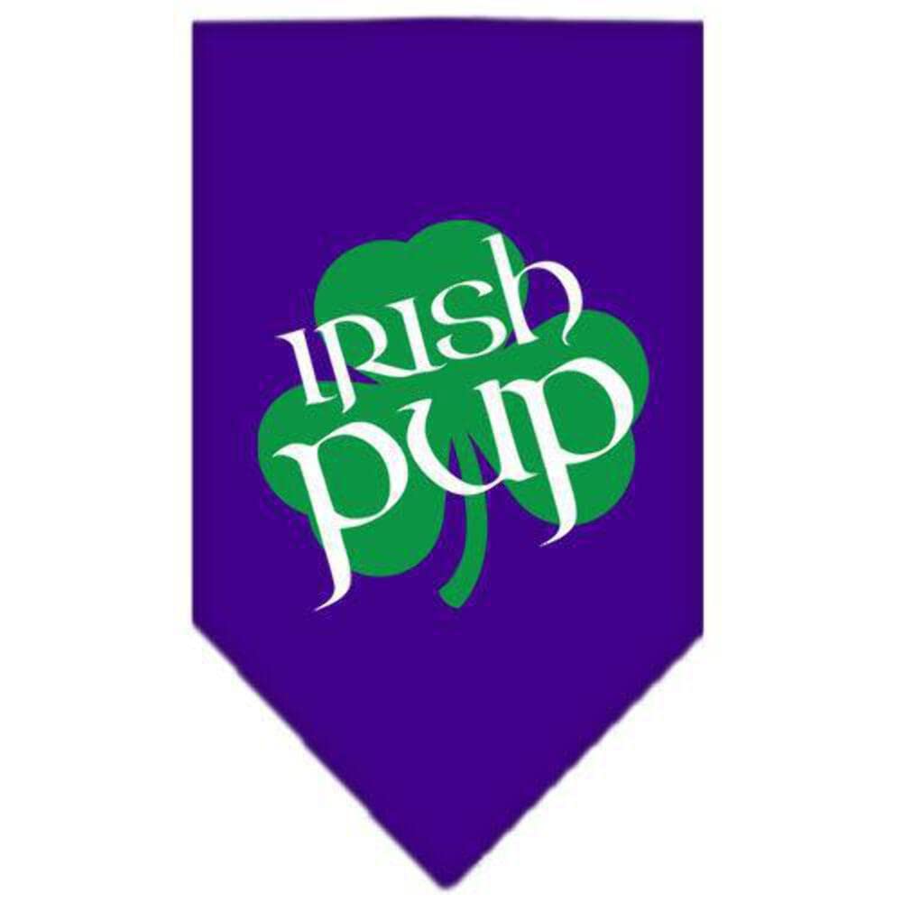 Mirage Pet Products Irish Pup Screen Print Bandana, Small, Purple