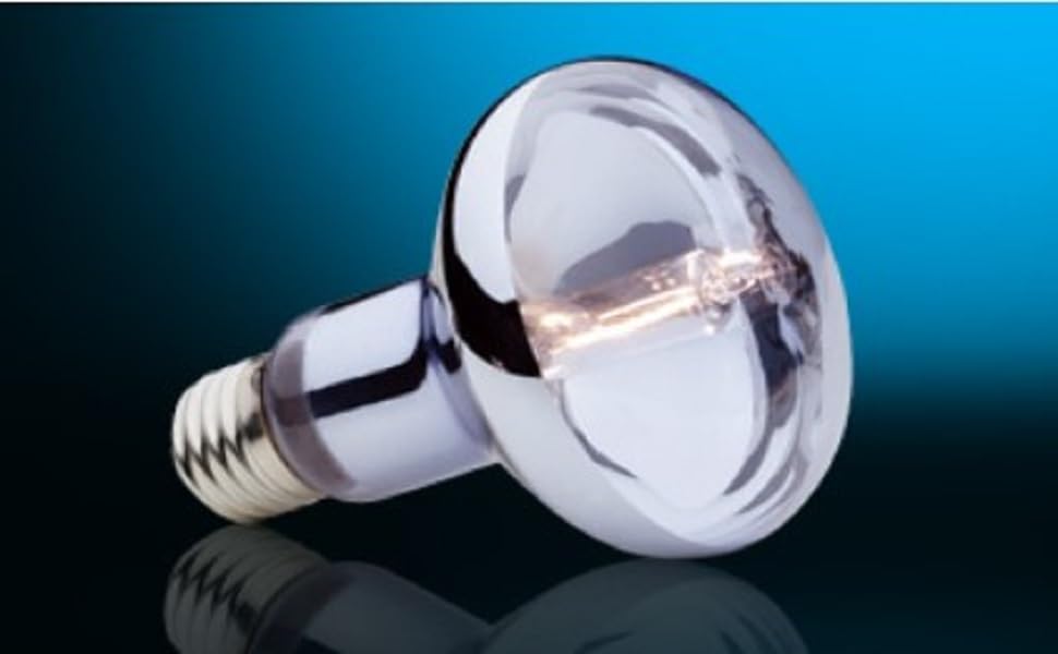 Exo Terra Sun Glo Halogen Basking Spot Lamp - 50W Reptile Light Bulb, Broad Spectrum Daylight, Enhances Coloration, Promotes Hea