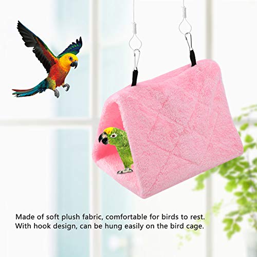 Hffheer Plush Bird Hammock Warm Bird Nest Hanging Pet Bird Cage Cave Swing Parrot Tents Bed For Parakeet Cockatiel Lovebird Budg