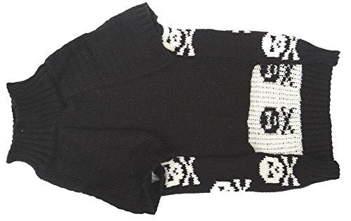Lanyarco Pet Halloween Costume Clothes Skull Dog Sweater For Medium Large Dogs, X-Large (Xl) Size 19' Back