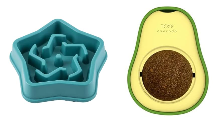 Urban Pet Gallery Pet Feeding Bowls For Dogs And Cats, Durable NonSlip Feeding Bowl, Star Design (Green) And Silvervine, Gall F