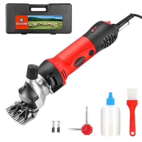 Sheep Shears,500W Professional Electric Sheep Shearing Clippers, 6 Speed Heavy Duty Farm Livestock Grooming Kit For Sheep Alpacas Goats And Thick Coat Animals Haircut
