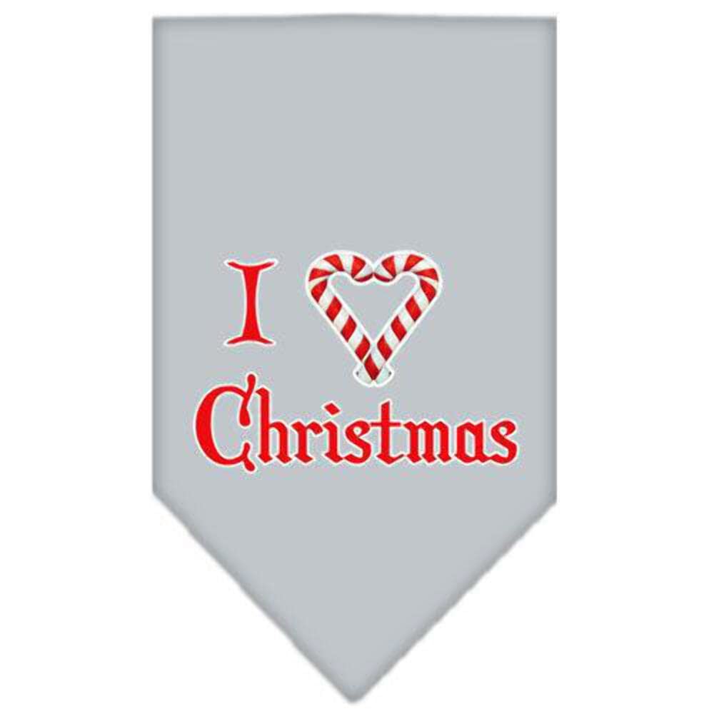 Mirage Pet Products Heart Christmas Screen Print Bandana for Pets, Large, Turquoise