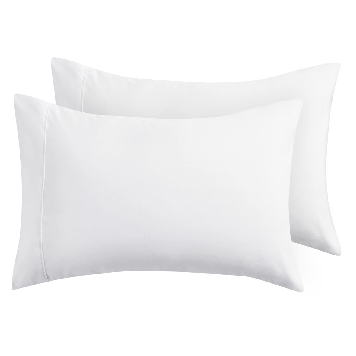 Bedsure Queen Pillowcases Set Of 2 - White Pillow Cases Queen Size 2 Pack 20 X 30 Inches, Brushed Microfiber, Pillow Case Covers