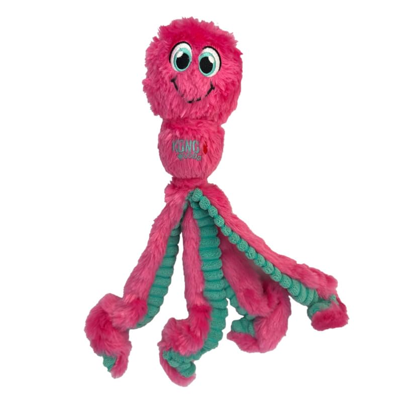 Kong Wubba Octopus Tug And Fetch Squeak Dog Toy Assorted Colors (Large (2 Pack))