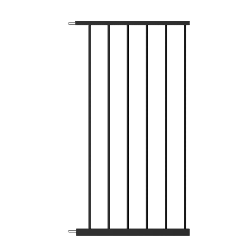 Waowao Triple Lock Baby Gate Extra Wide Pressure Mounted Walk Through Swing Auto Close Safety Black Metal Dog Pet Puppy Cat For Stairs,Doorways,Kitchen 25.59'-81.49' Inch(Black, 4.72'/12Cm)