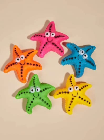 Smart Pups Squeaky Toy for Dogs Puppy Colour May Very Star Fish Toy Pack of 1 Pcs