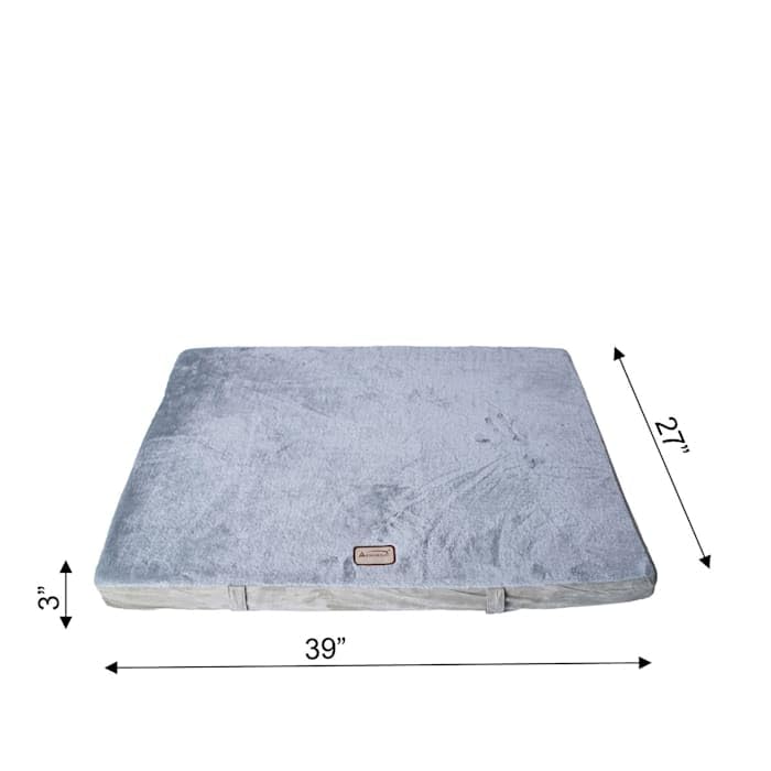 Armarkat Memory Foam Orthopedic Pet Bed Pad In Sage Green And Gray, 39-Inch By 28-Inch By 3-Inch