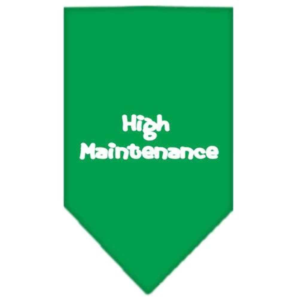 Mirage Pet Products High Maintenance Screen Print Bandana for Pets, Small, Emerald Green