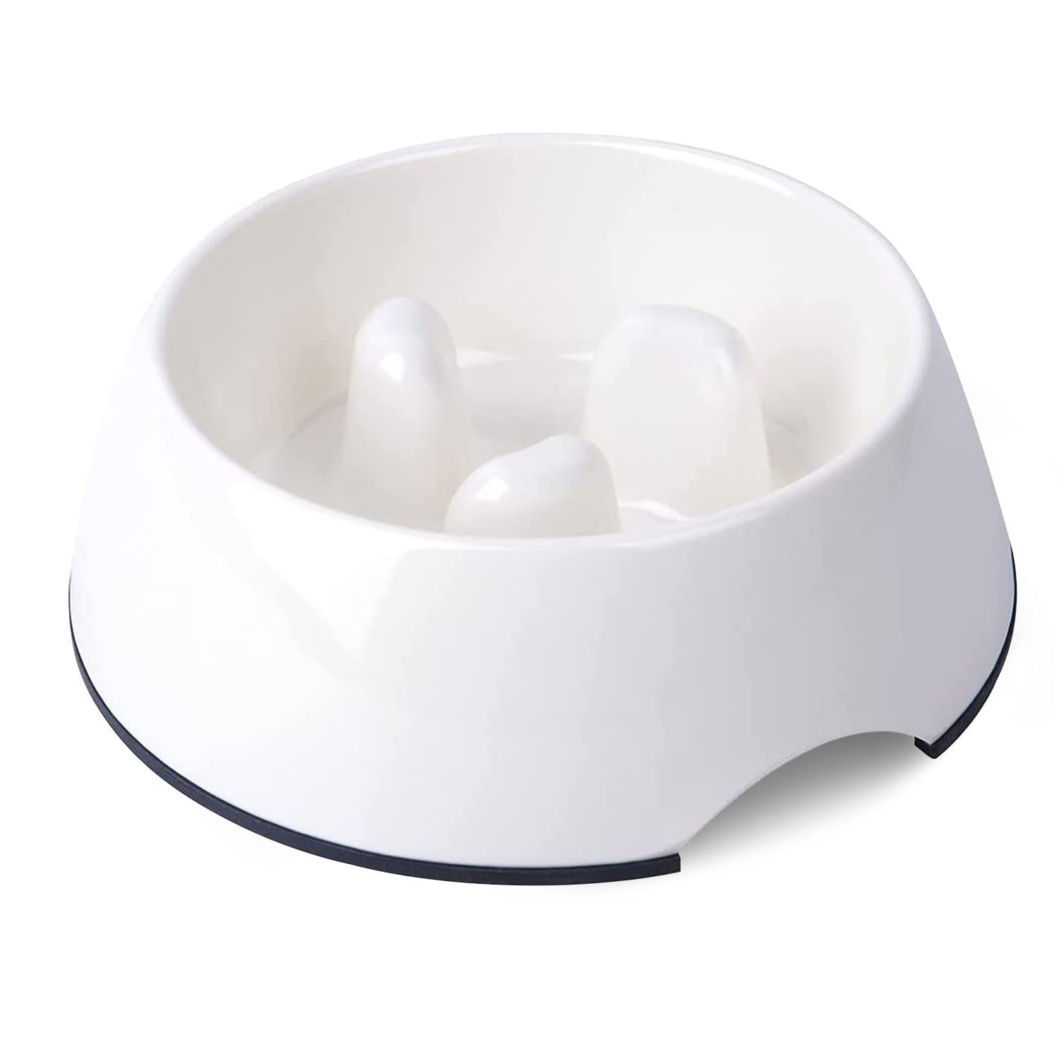 SUPERDESIGN Slow Feeder Dog Bowl Cat Bowl 1/2 Cup Slow Feeding Dog Bowl for Small Medium Breed Anti Gulping Healthy Eating Inter