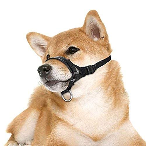 Dog Muzzle For Small, Medium, Large Dogs Prevent From Biting, Barking And Chewing, Adjustable Loop(S/Black)