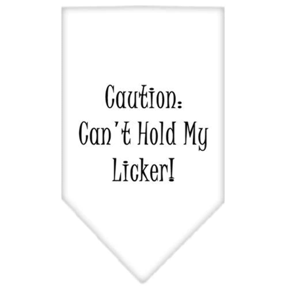 Mirage Pet Products Can't Hold My Licker Screen Print Bandana for Pets, Small, Cocoa