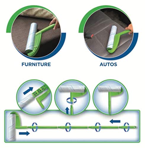 Leo Large 10-Inch Wide Lint Roller Refills 25 Sheets With Extendable Handle To 45 Inch For Lint Removers Household Cleaning Easily Remove Pet Hair Dust And Debris From Floors Carpets And Furniture