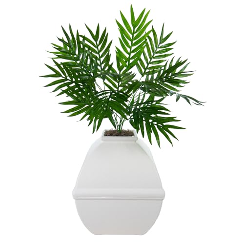 Good Pet Stuff Hidden Cat Litter Box Enclosure with Artificial Plant, Decorative Square Courtyard Planter, Charcoal Filter Odor