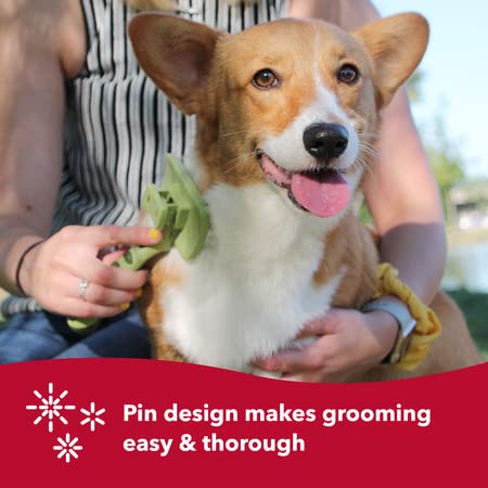 Coastal Pet Safari Dog Self-Cleaning Slicker Brush - Dog Deshedding Brush - Prevents Mats And Tangled Hair - For Dogs With Short Or Long Hair - Small - 7' X 3.6'