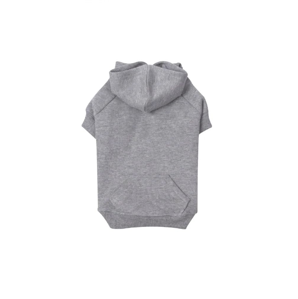 Zack & Zoey Basic Hoodie For Dogs, 20' Large, Heather Gray