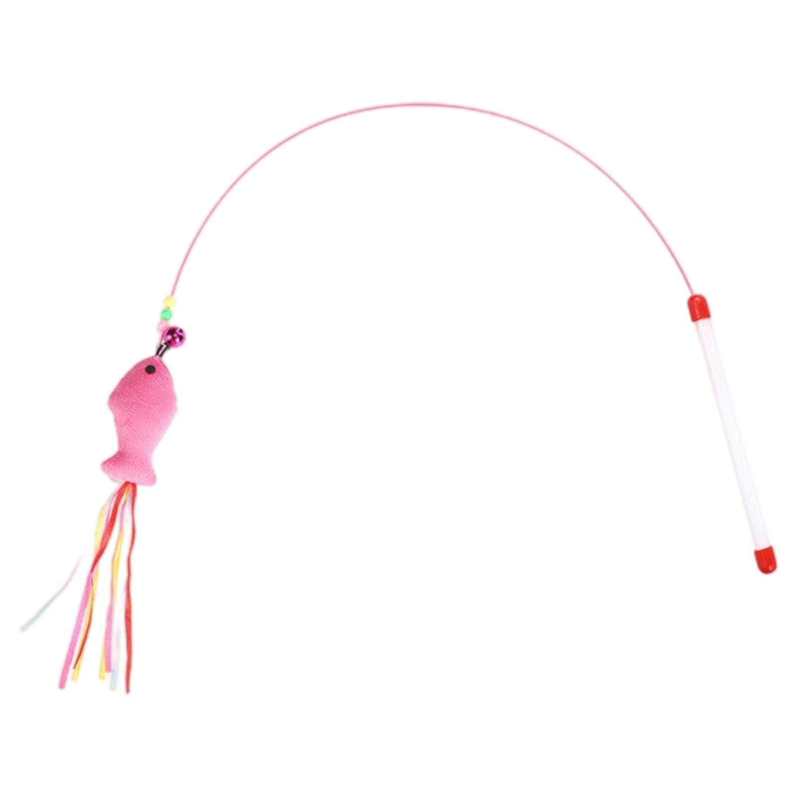 Trendynest Cat Wand Stick Toy Wire Teaser Interactive Play Toy With Bell Chaser Fish | Toys | Cat Supplies | Pet Supplies