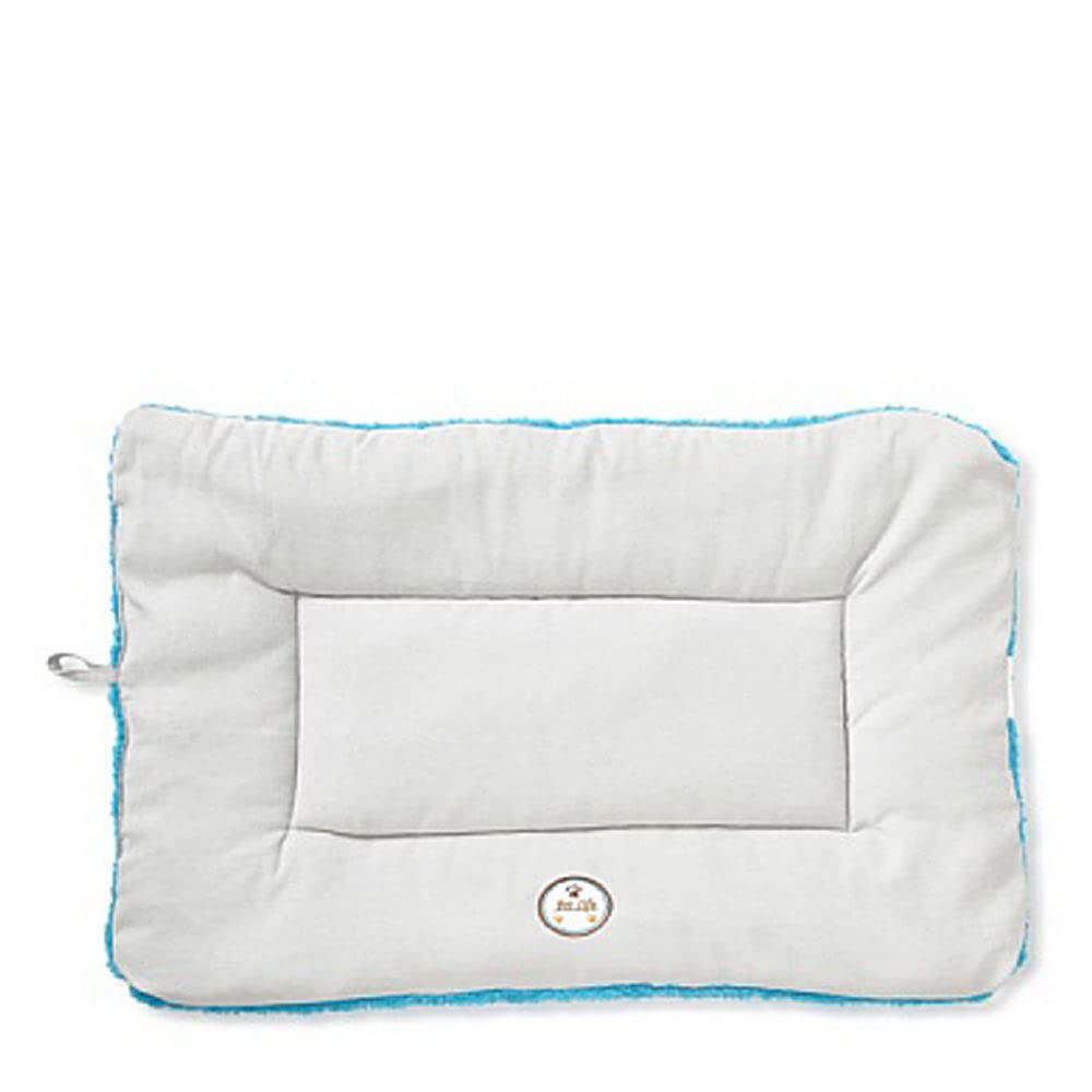 Pet Life Eco-Paw Reversible Polyfill Fashion Pet Dog Bed Mat Lounge, MD, Blue/Aqua