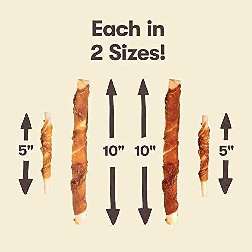 Pet n Shape Hide Twists - Chicken Wrapped Rawhide Dog Treats - Small Twist - 2 Pounds