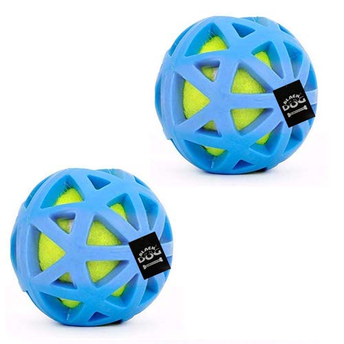 BLACK DOG Squeaky Dog Rubber Ball Interactive Dog, Kitten and Puppy Toy for Small and Medium Dogs, (DesignColor May VaryPack o
