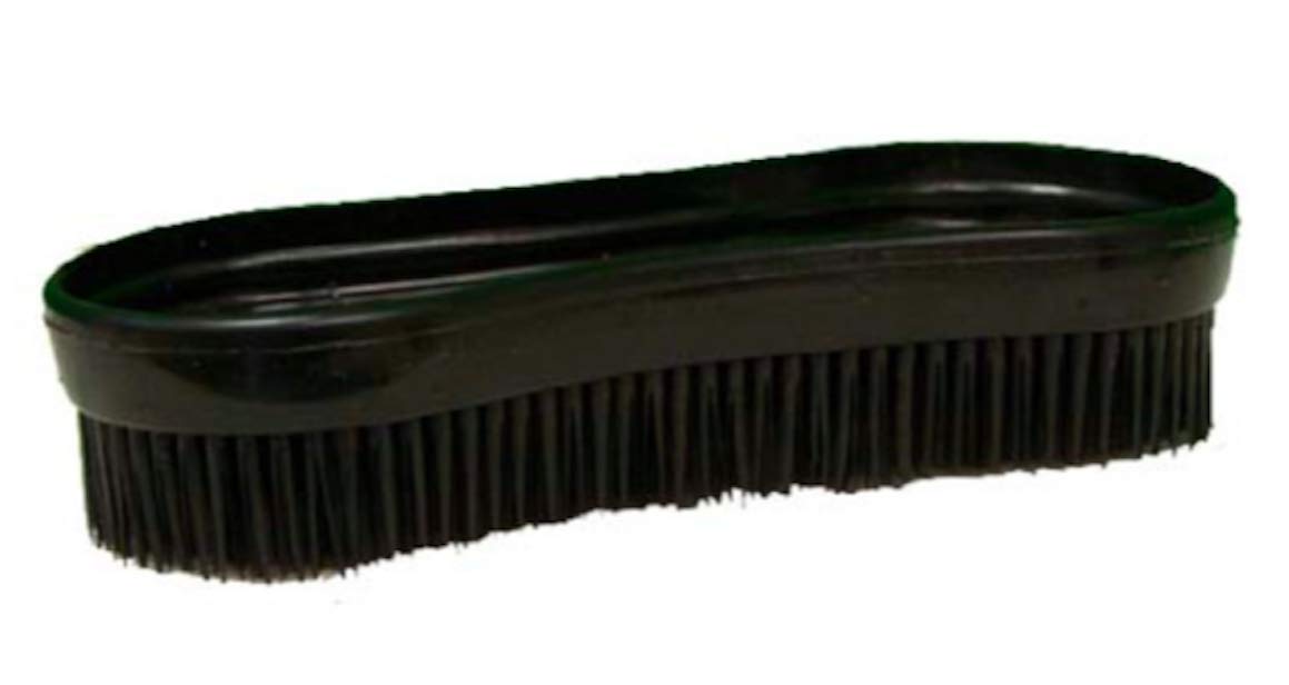 Intrepid International Magic Horse Brush, For Horse Grooming Kit W/Durable Plastic Bristles, Horse Brushes For Grooming, Removes Dirt, Sweat, Grime, Black