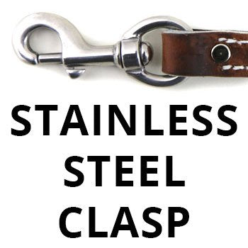 Brown Leather Pull Tab W/Stainless Steel Hardware