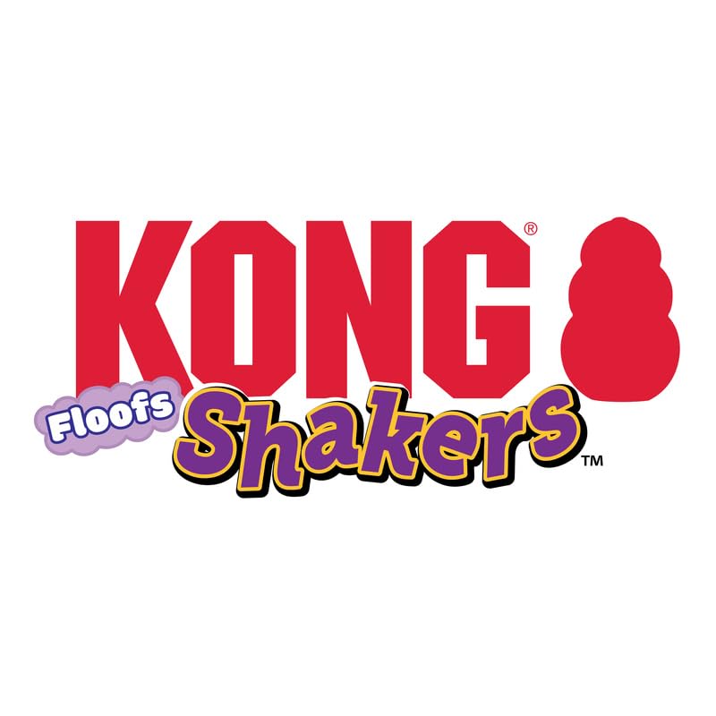 Kong Floofs Shakers - Fluffy Fleece With Squeaker And Faux Leather Legs - Dog Toy (Giraffe, X-Small/Small)