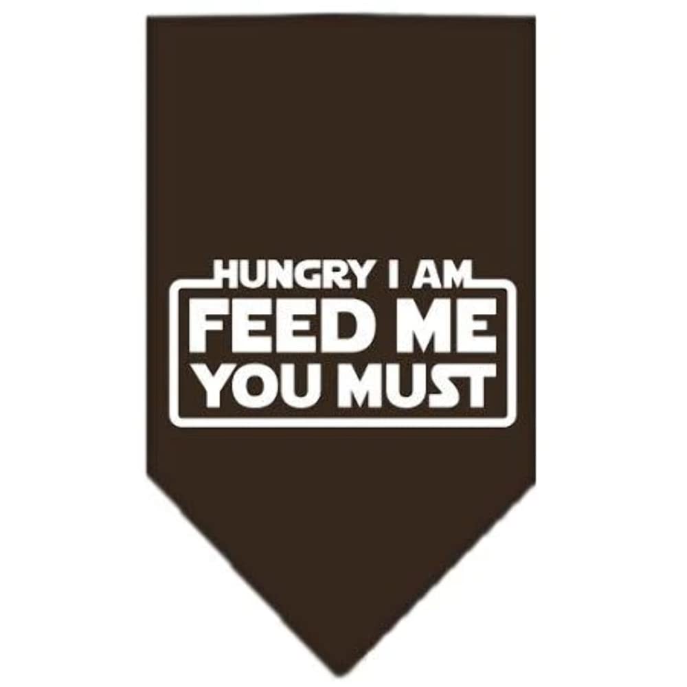 Mirage Pet Products Hungry I am Screen Print Bandana for Pets, Large, Cocoa