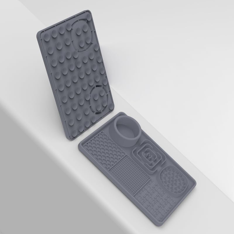 New Cat Slow Feeder, Dog Anxiety Relief Lick Mats with Suction Cups, Non-Slip Silicone Dog Enrichment Treat Mat, Easy to Clean C
