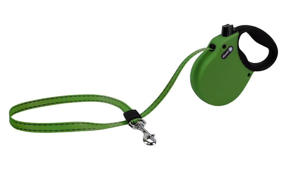Alcott Adventure Retractable Leash, Extra Small, Green