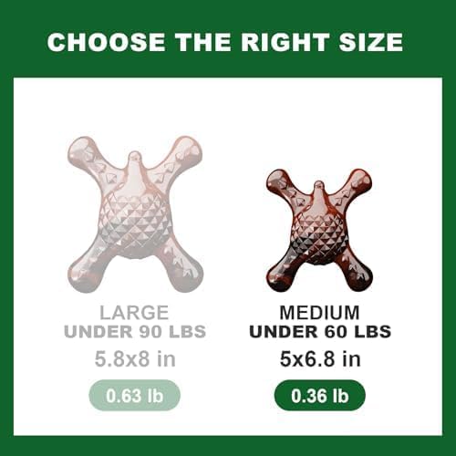 Quizvi Dog Chew Toys for Aggressive Chewers - Indestructible Dog Toy,Tough Nylon Bone for Small and Medium Dogs, Puppy Teething