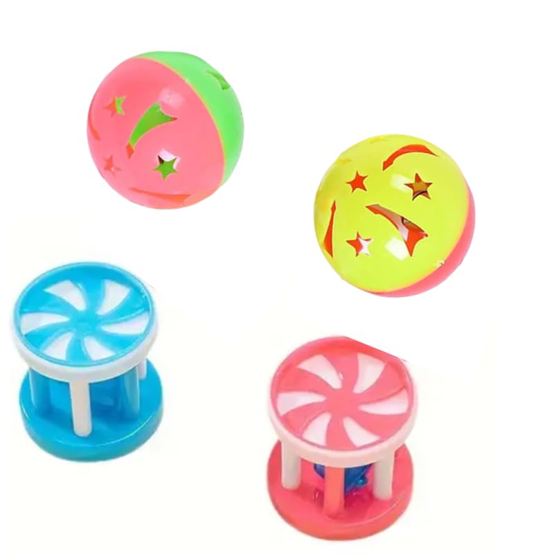 Psk Pet Mart Mini Cute Pets Toys And Accessories Cat Training Toys Hollow Cat Toy Ball With Bell Jingle Toys For Cat Pack Of 4 P