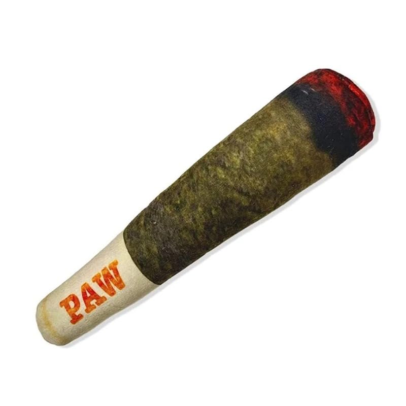 PAW Blunt Plush Dog Toy, Novelty Squeaky Chew Toy for Dogs, Funny Gift